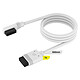 Corsair iCue Link 90° Cable 600mm - White Câble 600mm avec 1 connecteur à 90° pour systèmes iCue Link