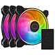 Cooler Master MasterFan MF120 Halo 2 3in1 Pack of 3 120 mm Case Fans with ARGB LED + ARGB Controller