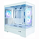 Zalman P30 White Mini tower case with tempered glass panel and front and 3 ARGB fans