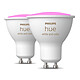 Philips Hue Bianco e Colore GU10 5,7 W Bluetooth x 2 Confezione da 2 lampadine GU10 - 5,7 watt