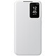 Samsung Smart View Wallet Case Blanc Galaxy S24+ Etui à rabat avec affichage date/heure et porte-carte pour Samsung Galaxy S24+