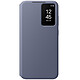 Samsung Smart View Custodia portafoglio viola Galaxy S24+ Custodia con patta con display data/ora e porta carte di credito per Samsung Galaxy S24+