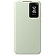 Samsung Smart View Wallet Case Vert Galaxy S24+ Etui à rabat avec affichage date/heure et porte-carte pour Samsung Galaxy S24+