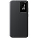 Samsung Smart View Wallet Case Noir Galaxy S24+ Etui à rabat avec affichage date/heure et porte-carte pour Samsung Galaxy S24+