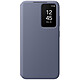 Samsung Smart View Wallet Case Violet Galaxy S24 Etui à rabat avec affichage date/heure et porte-carte pour Samsung Galaxy S24
