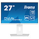 iiyama 27" LED - ProLite XUB2792HSU-W6 Ecran PC Full HD 1080p - 1920 x 1080 pixels - 0.4 ms (MPRT) - Format large 16/9 - Dalle IPS - 100 Hz - HDMI/DisplayPort - Pivot - Hub USB - Blanc
