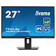 iiyama 27" LED - ProLite XUB2763HSU-B1 Monitor de PC Full HD 1080p - 1920 x 1080 píxeles - 3 ms (gris a gris) - Pantalla panorámica 16/9 - Panel IPS - 100 Hz - FreeSync - DisplayPort/HDMI - Pivotante - Hub USB 3.0 - Negro