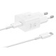 Samsung EP-T2510XWEGE White USB-C PD 3.0 25W GaN rapid mains charger with cable