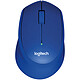 Logitech M330 Silent Plus (Blue) Wireless mouse - ambidextrous - 1000 dpi optical sensor - 3 buttons