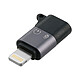 Adaptador MicroConnect Lightning (M) a USB-C (F) Adaptador Lightning macho a USB-C hembra