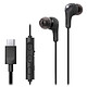 JVC HA-FR9UC Black USB-C in-ear headphones with remote control and microphone