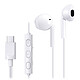 JVC HA-FR17UC White USB-C in-ear headphones with remote control and microphone