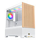 Xigmatek Endorphin WD (White) Medium tower case with wood front and tempered glass wall