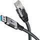 Goobay Câble Ethernet USB-A 3.0 vers RJ45 CAT 6 FTP - M/M - 1 m Câble USB-A vers RJ45 - M/M - 1 m