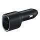 Samsung Car Charger Duo 40W Cigar Lighter Charger - Black Dual USB A+C PD 40W Power Delivery car charger, no cables required