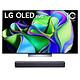 LG OLED48C3 + JBL Bar 2.0 All-in-One (MK2) Téléviseur OLED EVO 4K UHD 48" (121 cm) - 120 Hz - Dolby Vision IQ - Wi-Fi/Bluetooth/AirPlay 2 - G-Sync/FreeSync Premium - 4x HDMI 2.1 - Google Assistant/Alexa - Son 2.2 40W Dolby Atmos + Barre de son 2.0