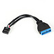 Textorm TXCIU2U3A Adaptateur interne USB 2.0 vers USB 3.0 femelle/mâle - 15 cm