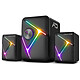 Advance SoundPhonic RGB 11W Kit d'enceintes 2.1 - 11W RMS - rétroéclairage RGB - Bluetooth/Jack 3.5 mm
