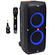 JBL PartyBox 310 + Gemini GMU-M100 Black 240 W portable Bluetooth speaker - Built-in battery - Illuminated effects - Microphone/guitar sockets - USB/AUX - IPX4 - Trolley handle and wheels + Unidirectional wireless microphone (cardioid)