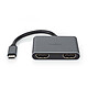 Nedis Adaptateur USB-C vers 2x HDMI Adaptateur USB-C Mâle vers 2 x HDMI 