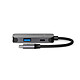 Avis Nedis adaptateur Multi-Ports USB-C vers USB, USB-C et HDMI - 10 cm - Gris