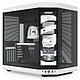Hyte Y70 Touch (White/Black) Medium tower case with tempered glass walls and 14.1" touch screen