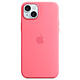Custodia Apple in silicone con MagSafe rosa per Apple iPhone 15 Plus Custodia in silicone con MagSafe per Apple iPhone 15 Plus