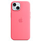 Custodia Apple in silicone con MagSafe rosa per Apple iPhone 15 Custodia in silicone con MagSafe per Apple iPhone 15