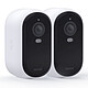 Arlo Essential 2K Outdoor - Blanc (x 2) Caméra de sécurité QHD 1440p avec vision nocturne couleur