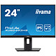 iiyama 23.8" LED - ProLite XUB2493HS-B6 Full HD 1080p PC monitor - 1920 x 1080 pixels - 0.5 ms (MPRT) - 16:9 widescreen - IPS panel - HDMI/DisplayPort - Adaptive Sync - Pivot - Black