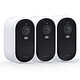 Arlo Essential 2K Outdoor - Blanc (x 3) Caméra de sécurité QHD 1440p avec vision nocturne couleur