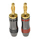 Real Cable B7210-2C/4PCES Set of 2x red banana plugs + 2x black banana plugs - metal with multipoint gold contacts