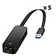 TP-LINK UE306 (x 5) 5 adaptadores de red USB 3.0 a Gigabit Ethernet 10/100/1000 Mbps