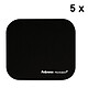 Fellowes Set of 5x Microban Antibacterial Mats (Black) Pack of 5 mouse pads with antibacterial protection