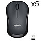 Logitech M220 Silent (Black) (x5) 5x Wireless mouse - ambidextrous - 1000 dpi optical sensor - 3 buttons