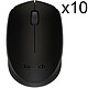 Logitech M171 Wireless Mouse (Noir) (x10) 10x Souris sans fil - ambidextre - capteur optique - 3 boutons