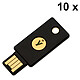Yubico Lot de 10x YubiKey 5 NFC USB-A - Lot de 10x clés de sécurité matérielle multiprotocole sur port USB