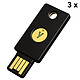 Yubico 3x NFC Security Key Pack - Pack of 3 NFC authentication keys on USB port