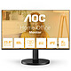 AOC 23.8" LED - 24B3HA2 Full HD 1080p PC monitor - 1920 x 1080 pixels - 1 ms (MPRT) - 16:9 widescreen - IPS panel - 100 Hz - Adaptive Sync - HDMI/VGA - Black