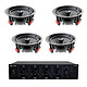 Taga Harmony TA-600multi + Focal 100 ICW 8 (x4) Multi-zone hifi amplifier 2 x 30W + 2-way coaxial wall or ceiling speakers (2x pair)