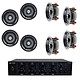 Taga Harmony TA-600multi + Focal 100 ICW 5 (x4) + Focal 100 ICW 8 (x4) 2 x 30W multi-zone hi-fi amplifier + 2-way coaxial wall or ceiling speakers (4x pairs)