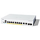 Cisco Catalyst 1200 C1200-8FP-2G Conmutador web gestionable de Capa 2+ de 8 puertos PoE+ 10/100/1000 Mbps + 2 puertos combo 1 GbE/SFP