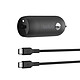 Cargador de coche Belkin Boost Charger de 1 puerto USB-C (30 W) para la toma del encendedor con cable USB-C a USB-C de 1 m Cargador de mechero USB-C de 1 puerto (30 W) con cable USB-C a USB-C de 1 m - Negro
