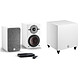 Dali Oberon 1 C White + Sound Hub Compact + SUB C-8 D White Wireless audio system with compact active 2 x 50W bookshelf speakers and Bluetooth aptX HD hub, HDMI ARC and S/PDIF inputs + 170 Watt RMS active subwoofer