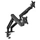 AOC AM420B Double arm with mechanical gas spring system for 2 screens up to 34 inches (9 kg max) - 360° angle of rotation