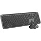 Logitech Signature MK950 Slim Combo (Graphite) Wireless mouse + keyboard set - 4000 dpi optical sensor - 6 buttons - Logitech Flow technology - AZERTY French