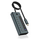 ICY BOX IB-HUB1457-C31 Hub USB 3.1 Type-C avec 7 ports Type-C dont 1 port charge 20W
