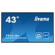 iiyama 42.5" LED - ProLite LH4341UHS-B2 3840 x 2160 pixels 16:9 - IPS - Gloss panel, Haze 1% - 500 cd/m² - 1200:1 - 8 ms - HDMI/VGA - Built-in speakers - Black