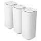 Linksys Velop Pro 7 MBE7003 Pack de 3 routers inalámbricos Tri-Band Mesh Wi-Fi 7 MU-MIMO + 4 puertos LAN Gigabit y 1 puerto WAN 2,5 GbE