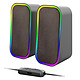 Speedlink Token Kit d'enceintes 2.0 - 6W RMS - rétroéclairage multicolore - télécommande sur le câble